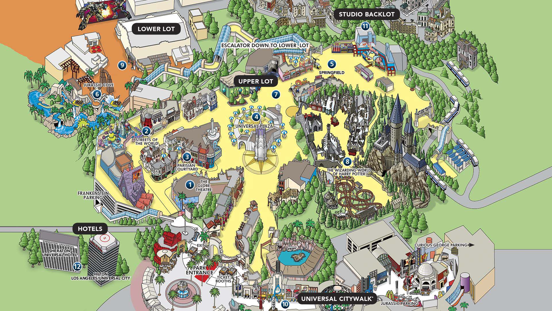 Printable Universal Studios Hollywood Map